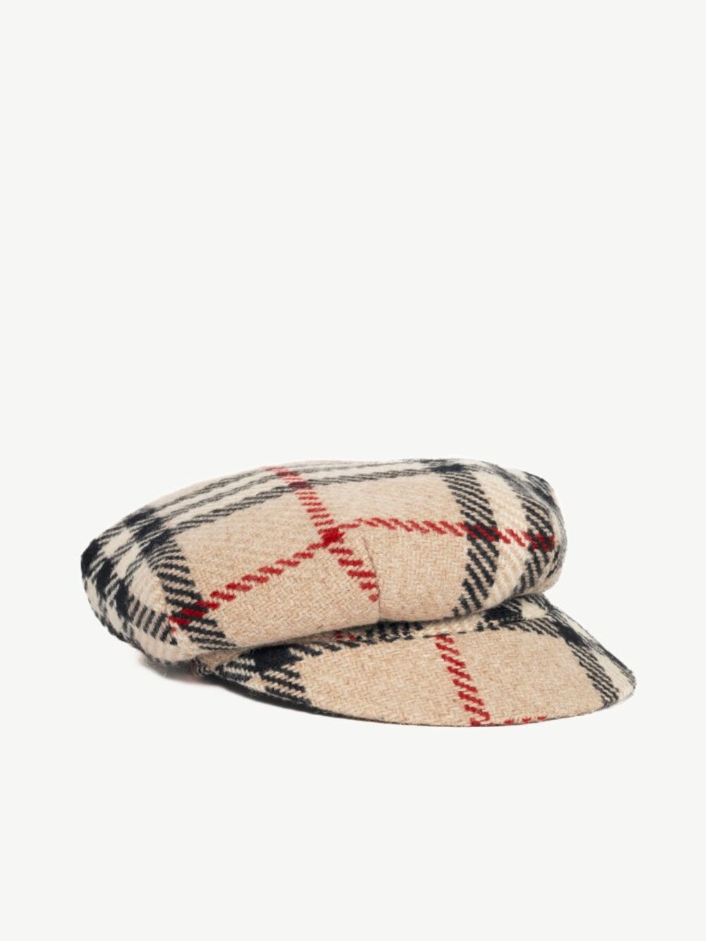 Burberry Beige Check Wool-Tweed Paperboy Cap